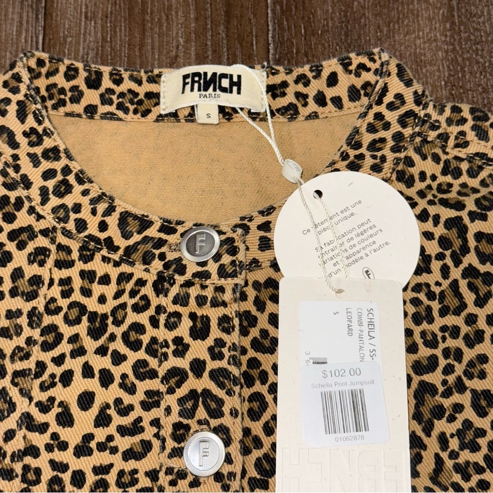 FRNCH Leopard Print Jumpsuit in Brown/Tan - Picture 3 of 12